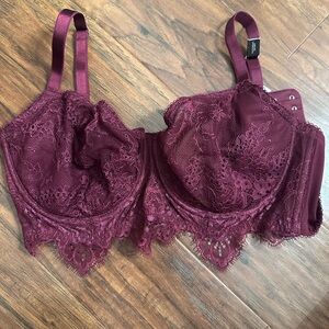 Victoria's Secret Deep Wine Lace Bra